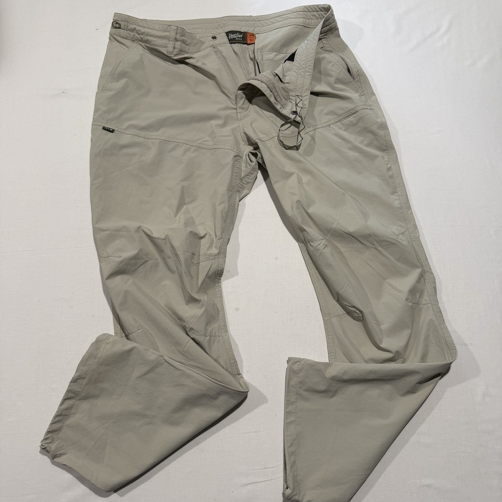 Howler Brothers Shoalwater Tech Pants Mens 38x32 Khaki Stretch Fishing Hiking